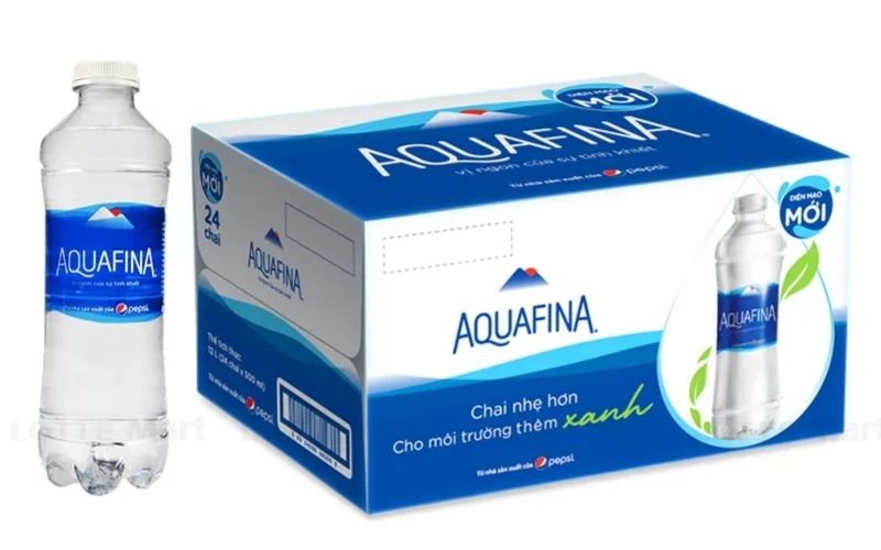 Thùng nước AQUAFINA chai 500ml gồm 24 chai tiện lợi cho nhu cầu sử dụng hằng ngày